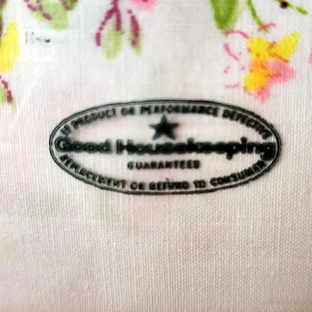 FLAW PEQUOT Double Flat Sheet 81x108 Fine Combed Percale Cotton Deer Floral VTG